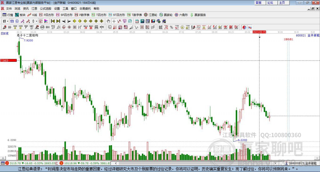 600821金開新能贏家十二宮工具
