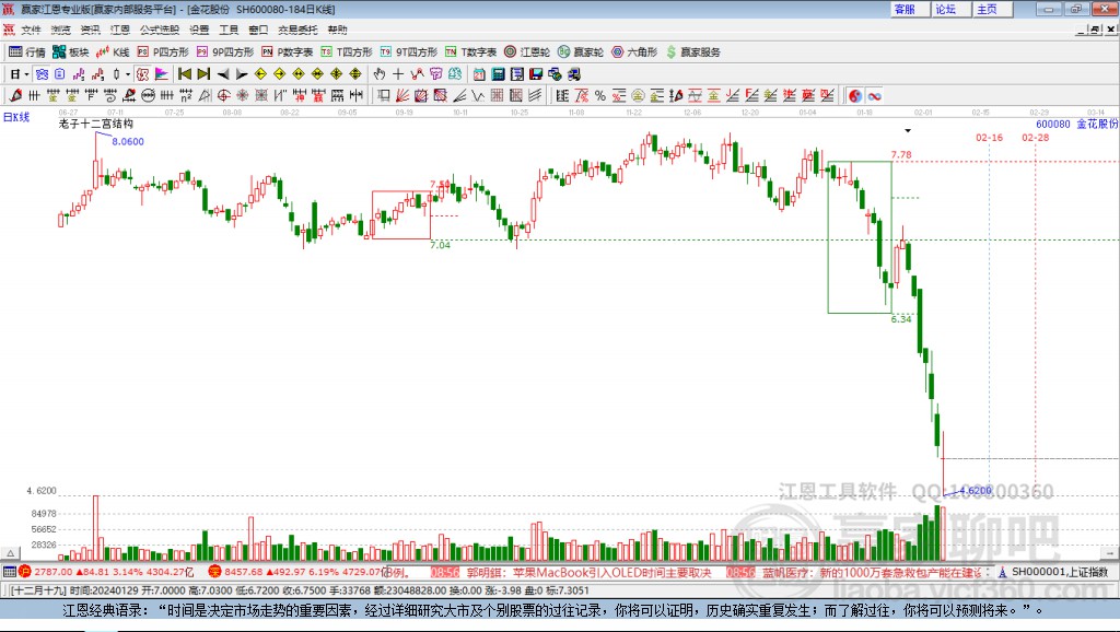 600080金花股份贏家十二宮工具