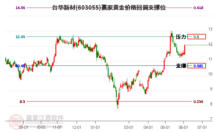603055臺華新材黃金價格回調支撐位工具