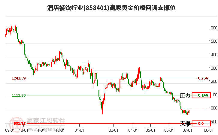 酒店餐饮行业黄金价格回调支撑位工具