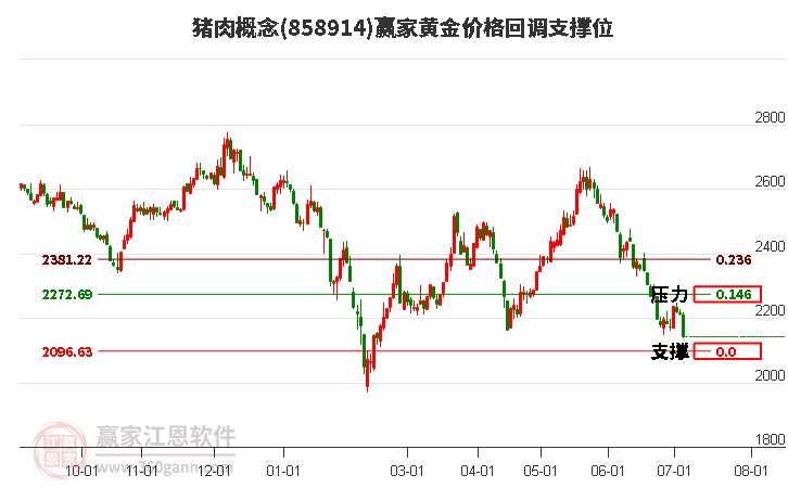 猪肉概念黄金价格回调支撑位工具