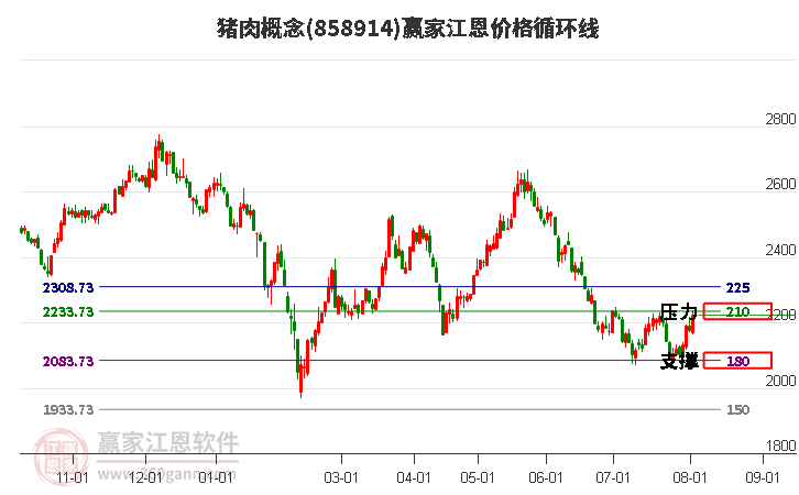 猪肉概念江恩价格循环线工具