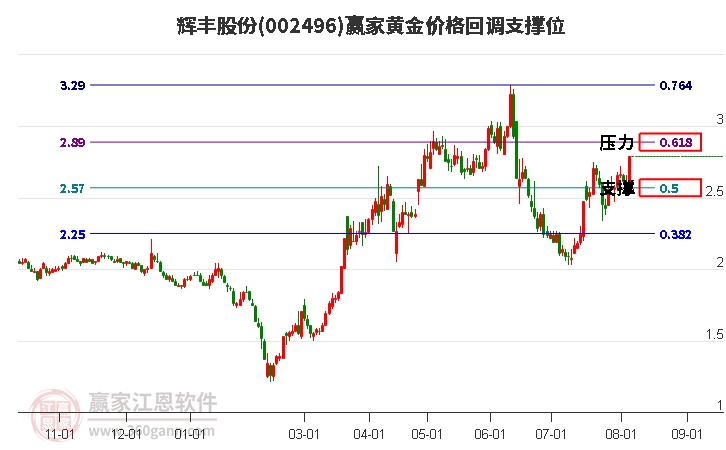 002496辉丰股份黄金价格回调支撑位工具