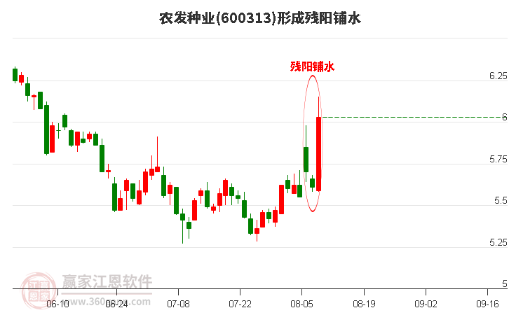 600313農(nóng)發(fā)種業(yè)形成殘陽鋪水形態(tài)