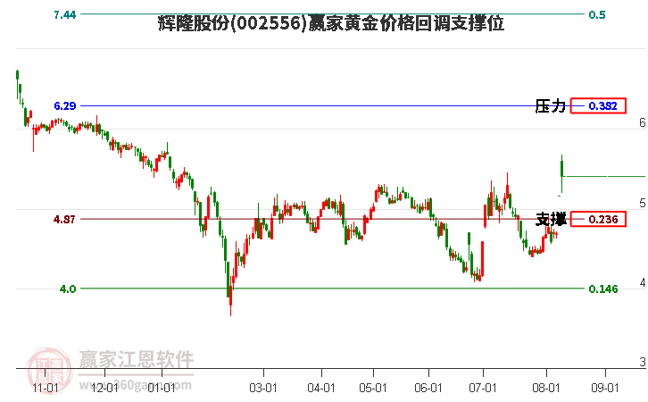 002556辉隆股份黄金价格回调支撑位工具