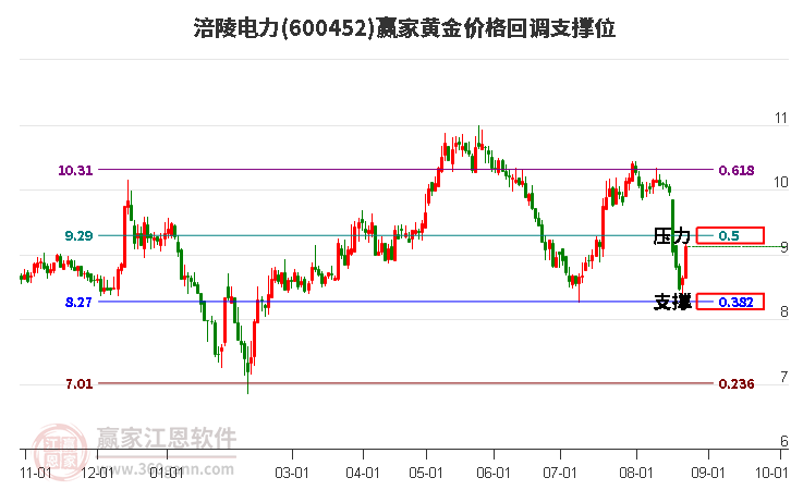 600452涪陵电力黄金价格回调支撑位工具