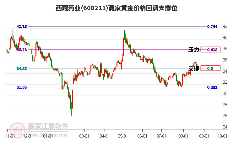 600211西藏药业黄金价格回调支撑位工具