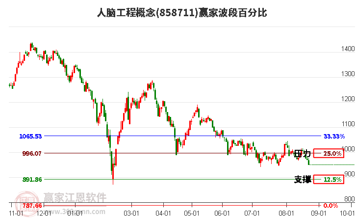 人脑工程概念赢家波段百分比工具