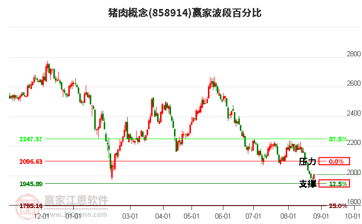 猪肉概念赢家波段百分比工具