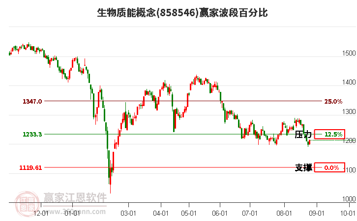 生物质能概念赢家波段百分比工具