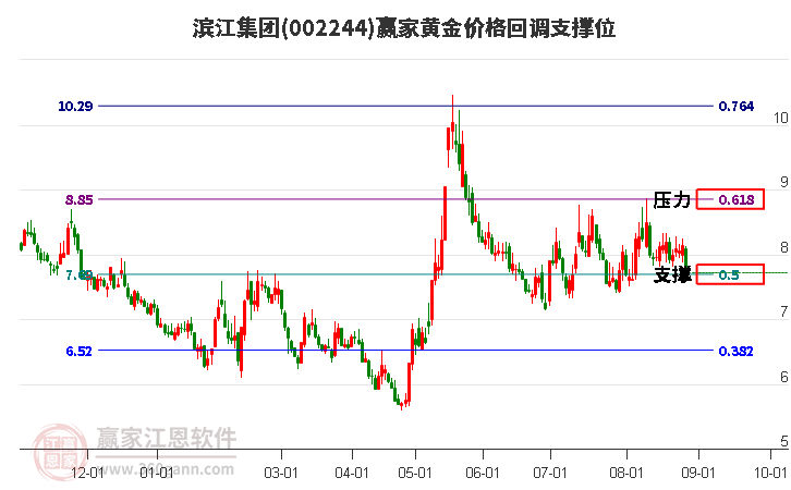 002244濱江集團(tuán)黃金價格回調(diào)支撐位工具