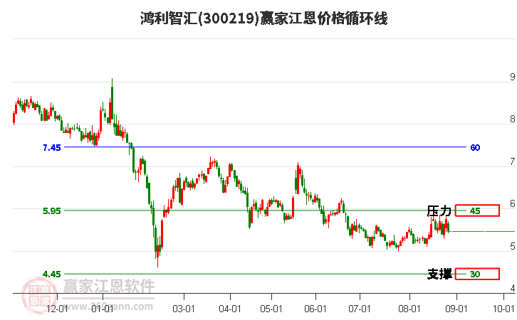 300219鸿利智汇江恩价格循环线工具