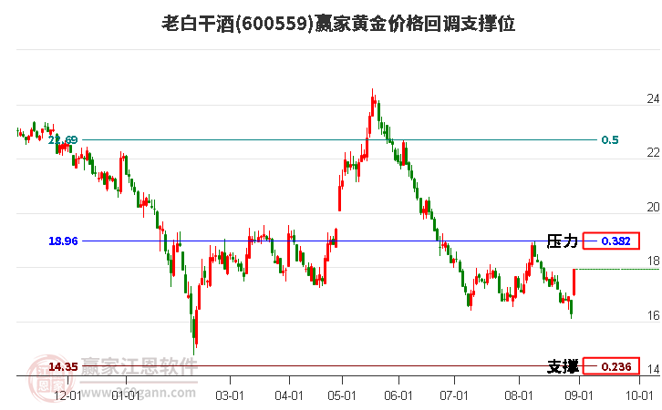 600559老白干酒黄金价格回调支撑位工具