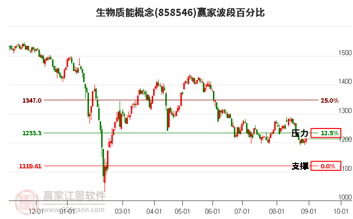 生物质能概念赢家波段百分比工具