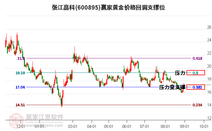 600895张江高科黄金价格回调支撑位工具