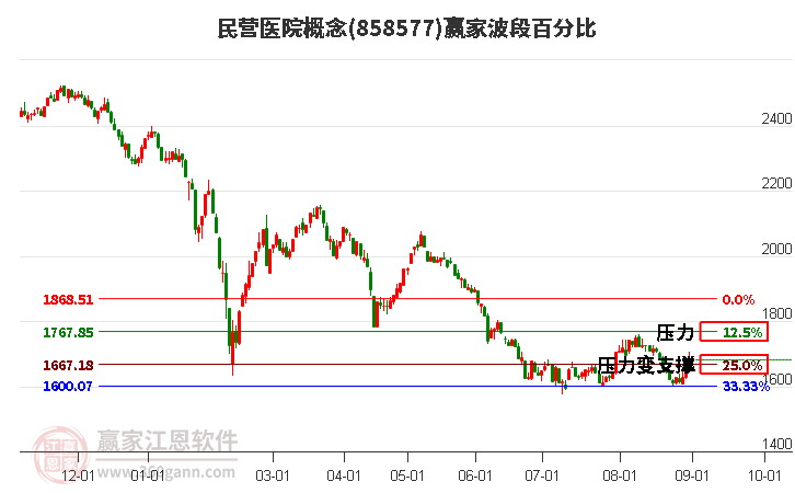 民营医院概念赢家波段百分比工具