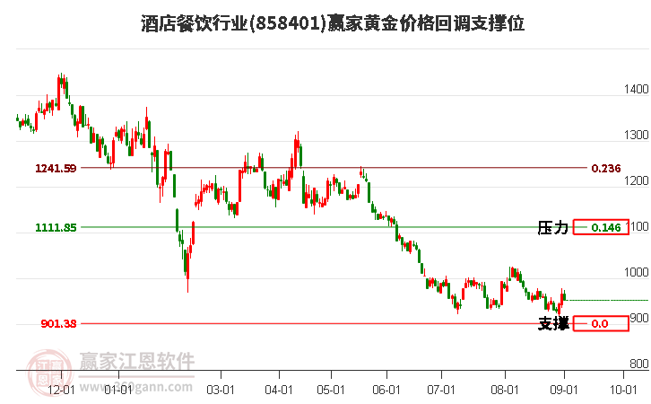 酒店餐饮行业黄金价格回调支撑位工具