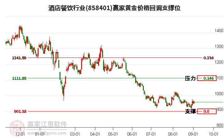 酒店餐饮行业黄金价格回调支撑位工具