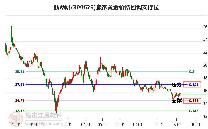 300629新劲刚黄金价格回调支撑位工具