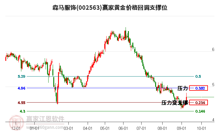 002563森马服饰黄金价格回调支撑位工具