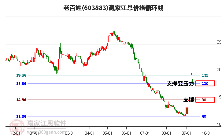 603883老百姓江恩价格循环线工具