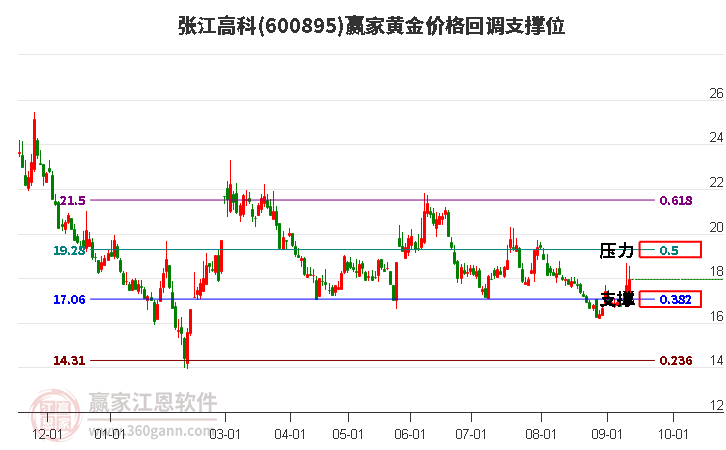 600895张江高科黄金价格回调支撑位工具