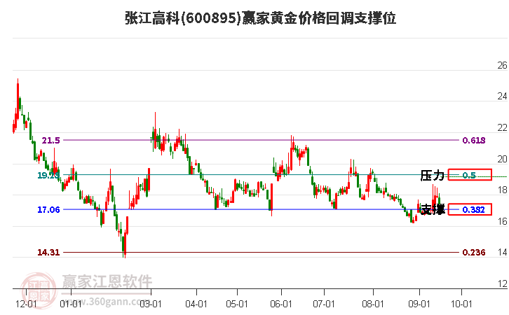 600895张江高科黄金价格回调支撑位工具