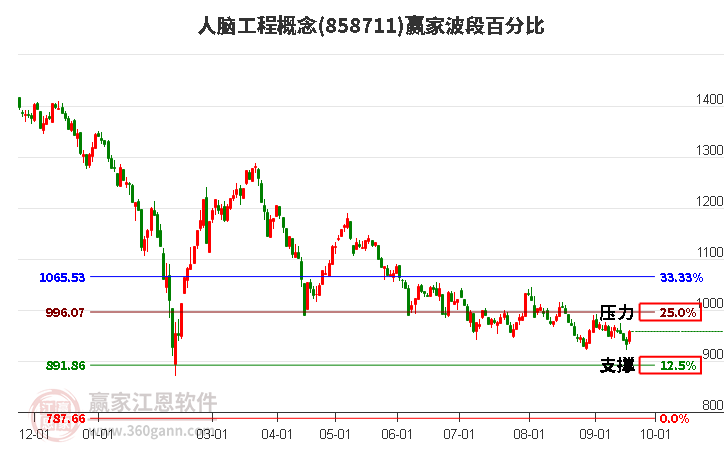 人脑工程概念赢家波段百分比工具