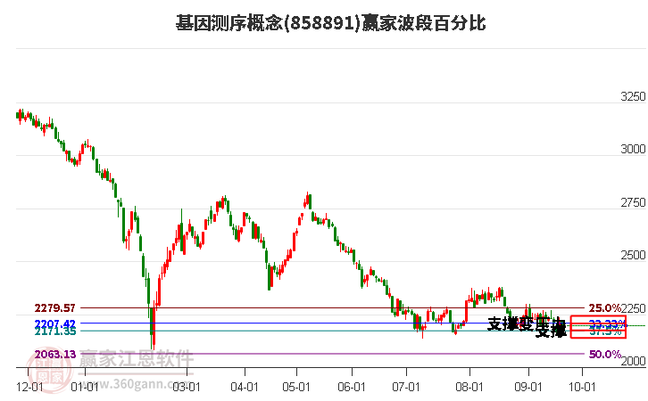 基因测序概念赢家波段百分比工具