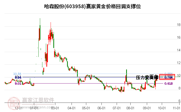 603958哈森股份黄金价格回调支撑位工具