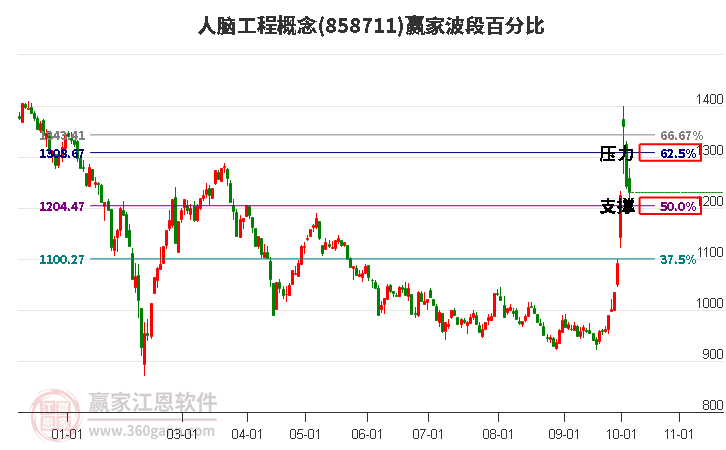 人脑工程概念赢家波段百分比工具