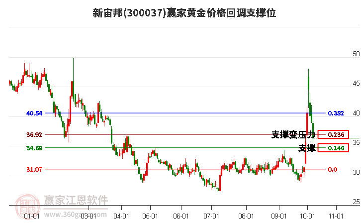 300037新宙邦黄金价格回调支撑位工具