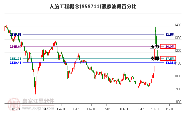 人脑工程概念赢家波段百分比工具