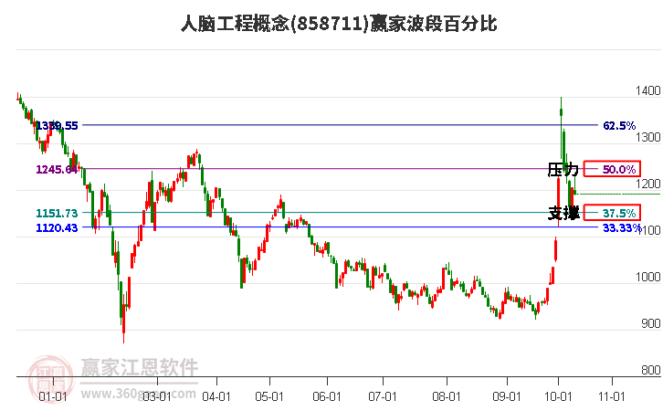 人脑工程概念赢家波段百分比工具