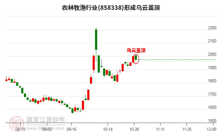 农林牧渔行业形成农林牧渔行业形成乌云盖顶形态