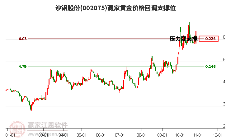 002075沙钢股份黄金价格回调支撑位工具