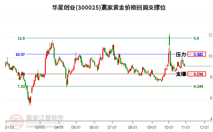 300025华星创业黄金价格回调支撑位工具