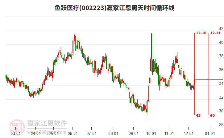 002223魚(yú)躍醫(yī)療江恩周天時(shí)間循環(huán)線工具 002223魚(yú)躍醫(yī)療江恩周天時(shí)間循環(huán)線工具