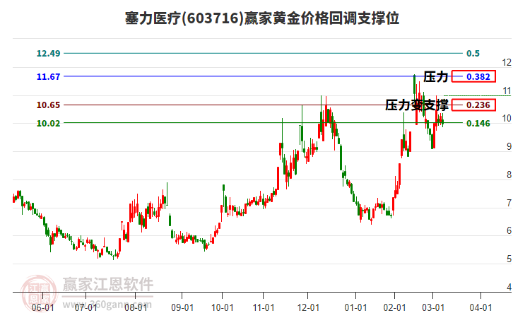 603716塞力醫(yī)療黃金價(jià)格回調(diào)支撐位工具