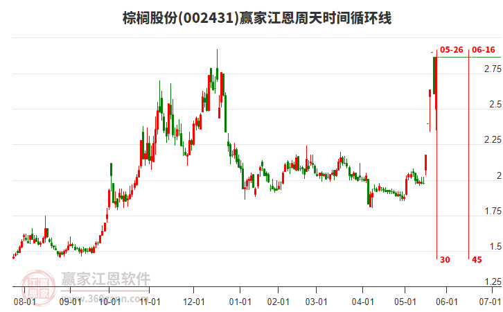 002431棕櫚股份江恩周天時(shí)間循環(huán)線工具