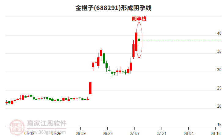 金橙子形成陰孕線形態(tài)