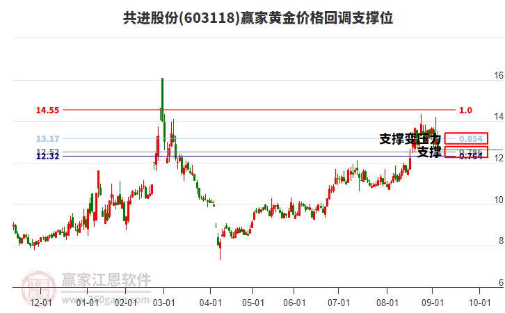 603118共進股份黃金價格回調(diào)支撐位工具
