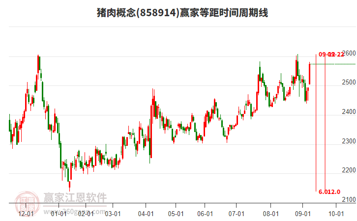 豬肉概念等距時間周期線工具