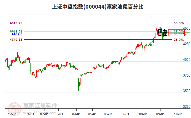 上證中盤指數(shù)贏家波段百分比工具