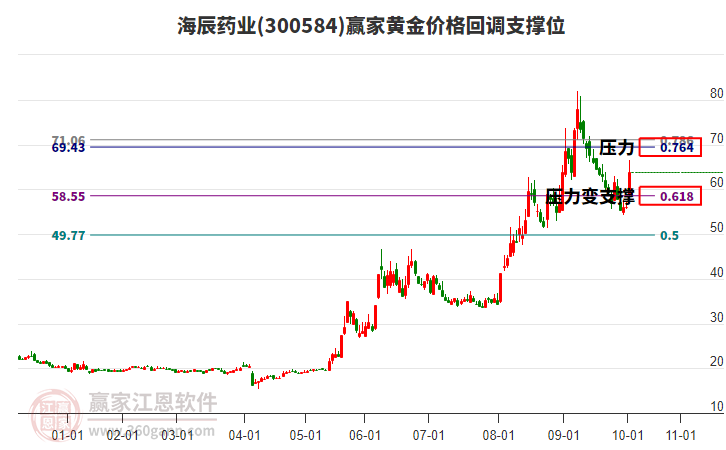300584海辰藥業(yè)黃金價(jià)格回調(diào)支撐位工具