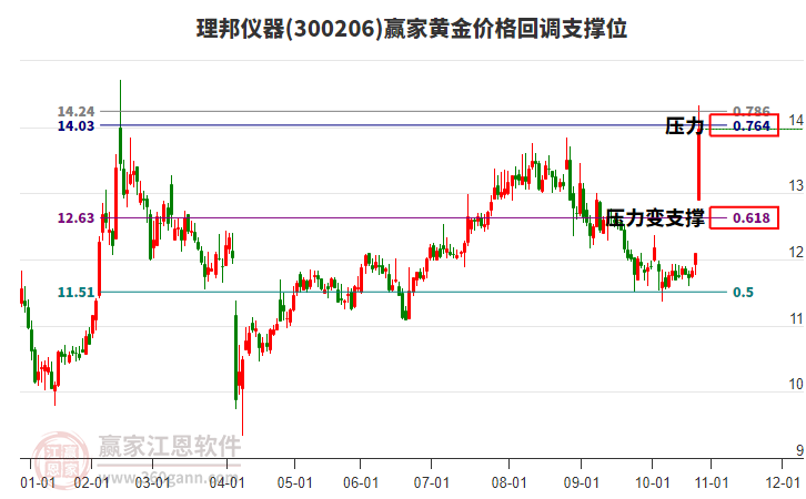 300206理邦儀器黃金價格回調(diào)支撐位工具