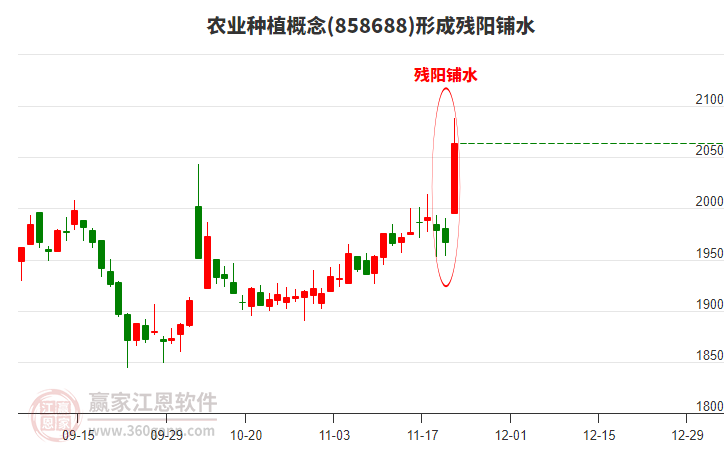 農業(yè)種植概念板塊形成殘陽鋪水形態(tài)