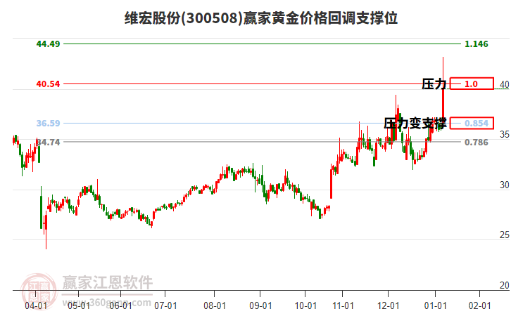 300508維宏股份黃金價格回調支撐位工具