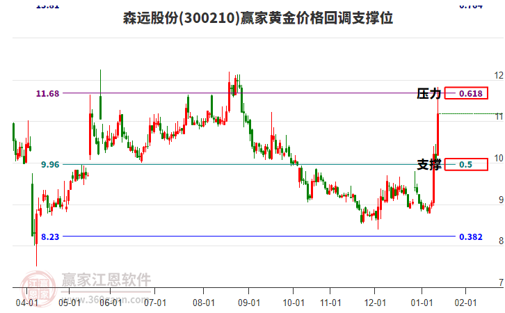 300210森遠(yuǎn)股份黃金價(jià)格回調(diào)支撐位工具