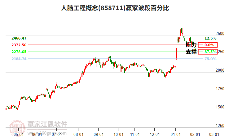 人腦工程概念贏家波段百分比工具